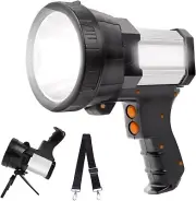 Bright LED Spotlight Rechargeable Flashlight 6000 Lumen Handheld Spotlight 1000