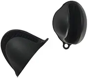 Mini Oven Mitts, Cooking Pinch Grips, Silicone Potholder for Kitchen Cooking 2pcs (Black)