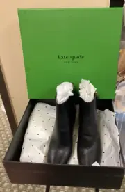 NIB Kate Spade New York Women's Knott Zip Boots Black Size 8.5 B
