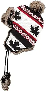 [CATIEBYE] Fashionable Knitting Hat for Windproof Washable Portable Wool Hat with Ear Cute Hairball Design Present for Thanksgiving Christmas