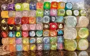 6x Pokemon Inspired Art Dice EX V MEGA D6 Die Pikachu Mudkip Mew Psyuck Absol