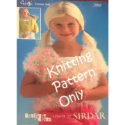 New Sirdar 2004 Gigi Fashion Yarn Girls Cardigan Sweater Knitting Pattern