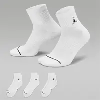 在飛比找ETMall東森購物網優惠-Nike 襪子 Jordan 中筒襪 3入組 白【運動世界】