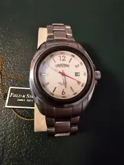 Field & Stream Ballistic Watch Men 40mm Silver Tone Date New Battery