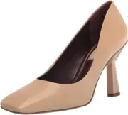 Franco Sarto Women's L-Finley Pumps Beige Leather 10M