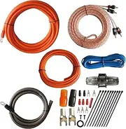 RD True 4 Gauge Car Audio Cable Amp Wiring Kit - 2 Channel Rock Direct CCA Power Cable Amplifier Install Wiring Kit