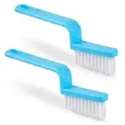 2pcs Grout Cleaner Brushes, V Shape Stiff Bristle Crevice Cleaning Brush Show...