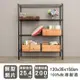 dayneeds 輕型 120X35X150cm 四層烤黑波浪鐵架/層架/置物架/鐵架/收納層架/鐵力士架/收納架/廚房置物架/置物櫃