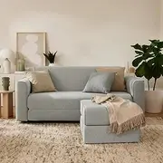 Koala OG Sofa Bed Ottoman for Compact Living Space, Apartment, Dorm, Guest and Spare Room with CertiPUR-US Certified Polyurethane Foam/25.5" L x 25.5" W, Lunar Grey