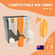 100% Compostable Kitchen Bin Liner 35L Eco-Friendly Biodegradable 48/96 Bags