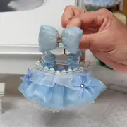 Labubu Baby Clothes 17cm Labubu Cloth Clothes Heartbeat Macaron Vinyl Face Doll Baby Clothes Replacement——style:Sparkling Blue Two Piece Set