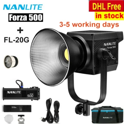 Nanlite Forza 500II 500W LED Video Light 5600K Daylight with FL-20G Fresnel Lens
