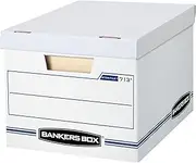 Bankers Box 0071302 STOR/File Storage Boxes, Standard Set-Up, Lift-Off Lid, Letter/Legal, Pack of 20, White