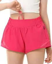 [DOCUMO] Girls Athletic Shorts with Liner Lightweight Running Shorts for Teen Girls Kids Quick Dry Sports Active Short
