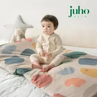 在飛比找momo購物網優惠-【韓國 Juho deco】兒童純棉睡袋-繽紛鵝卵石(睡袋 
