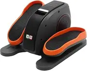 Electric Under Desk Elliptical Machine, Leg Foot Pedal Exercise Equipment for Home Use with Remote Control, for the elderly at home(Orange)