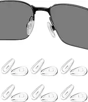 HILEEN 6 Pairs Replacement Nose Pads Nose Pieces for Oakley Lizard OX5113 OX5120|Socket 5.5 OX3218|Socket 5.0 OX3217|Socket Ti OX5019|Steel Plate OX3222|Contrail OO4147 Sunglasses | Eyeglasses