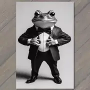 FLATCARD Dapper Frog Stylish Suit Exuding Weird Creepy Charm Whimsy Cute