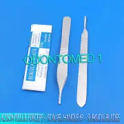 ADSON TISSUE FORCEPS 1X2TEETH 4.75" + SCALPEL HANDLE #3 + 5 SURGICAL BLADES #12
