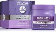 Wellnes Organic Hemp Seed Oil Cold Pressed Silver Mask for Blond Hair 500ml 16.9 fl.oz