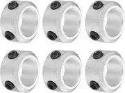 uxcell 6Pcs Set-Screw Collars 10mm Bore, Aluminum Alloy Shaft Collars, 16mm OD, 8mm Width Axle Collar Clamp for Linear Rod Shaft Guide