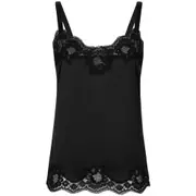 [Dolce & Gabbana] Dolce & Gabbana Lace-trim Cami Top II NUMERIC BLACK