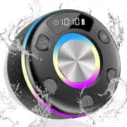 Bluetooth Shower Speaker, Portable Bluetooth Speaker 360° HD Sound, RGB Lights,