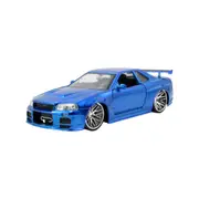 Jada 1:24 Scale Fast & Furious '02 Nissan Skyline GT-R R34 Diecast Model Car