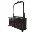 Solid Mahogany Wood Colonial Dressing Table & Mirror Antique Reproduction Style
