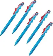 Mipcase 5Pcs Durable Tent Stakes Lightweight Adjustable Tent Pins for Camping Accessories Design for Easy Use and Storage for Outdoor Activities