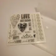 *New* 2007 Close To My Heart Soul Mates Clear Acrylic Stamps Valentines*Retired*