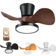22" Ceiling Fan + Dimmable LED Light Remote Control & 3 Color Temperatures Lamp