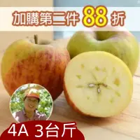 在飛比找台灣好農優惠-梨山林爸蜜蘋果(4A)(3台斤) 第二件88折