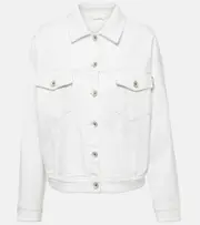 [Brunello Cucinelli] Brunello Cucinelli Cotton-blend denim jacket AU 18 white