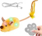 Electronic Toy, Electronic Mice Moving, Cat Toys, Remote Control, Plush Doll with Light and Sound, Interactive Pet Supplies for Kitten Indoor Outdoor Play Exercise