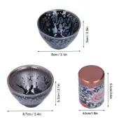 HG Ceramic Kung Fu Tea Set Tea Canister With Tea Cup For Home Tea House Gift Tea