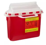 BD Sharps Collector 5.4 Quart (5.1 L) Red Horizontal Entry Container 305443