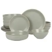 GIBSON HOME Dinnerware Set 16-Piece Round W/ Speckle, Stoneware, Service for 4