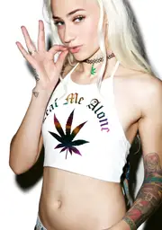 [MeYouVersusLife] Leaf Tie Back Halter Top