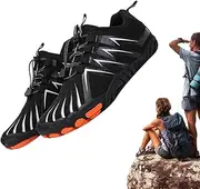 Kaxenig Barefoot Shoe - Wide Toe Box Sneakers for Outdoor Camping | Non-Slip Runner Shoes for Backpacking Climbing Traveling Camping Drifting Cycling Picnic Mountaineering Black