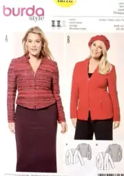 NEW Burda Sewing Pattern 6616 Fitted Zipped Jacket Size 18-28