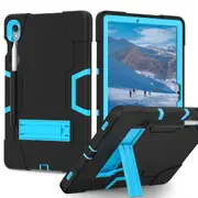 MCC Stylish Shockproof Samsung Galaxy Tab S9 FE 10.9" Case Cover X510 X516 [Black+Blue]