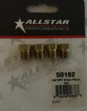 ALLSTAR PERFORMANCE 1/8 NPT Brass Plugs 4pk P/N - ALL50182
