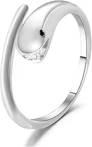 [Generic] Ring Retro Exaggerated Opening Adjustable Snake Ring Personality Male And Female Punk Stackable Snake-Shape Rings Engagement Rings