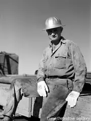 T.J. Schenermann, Oil Driller at Valley Center Oil Field, Wichita, Kansas - 1941