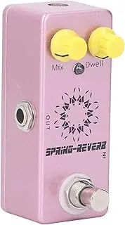 Spring Reverb Effect Pedal, Guitar Reverb Pedal with LED Display, Aluminium Alloy Guitar Effects Pedal, Adopt True Bypass Switch and Improve Your