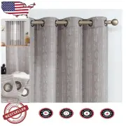 Pack of 2 Light Filtering Boho Drapes - 90 Inch Grommet Curtains for All Seasons