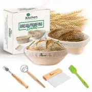 Banneton Bread Proofing Basket, Sourdough Bread Baking Supplies with 9 Inch roun