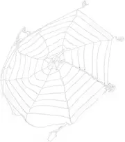 Halloween Web Decoration 3.6m Spider Web Halloween Decorations White Round Net Spooky Cobwebs for Outdoor Indoor Party Spider String Rope Props
