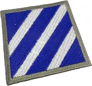 Hornbeam Militaria - Reproduction World War Two Era American/US Insignia, 3rd Infantry Division Patch, Sew On